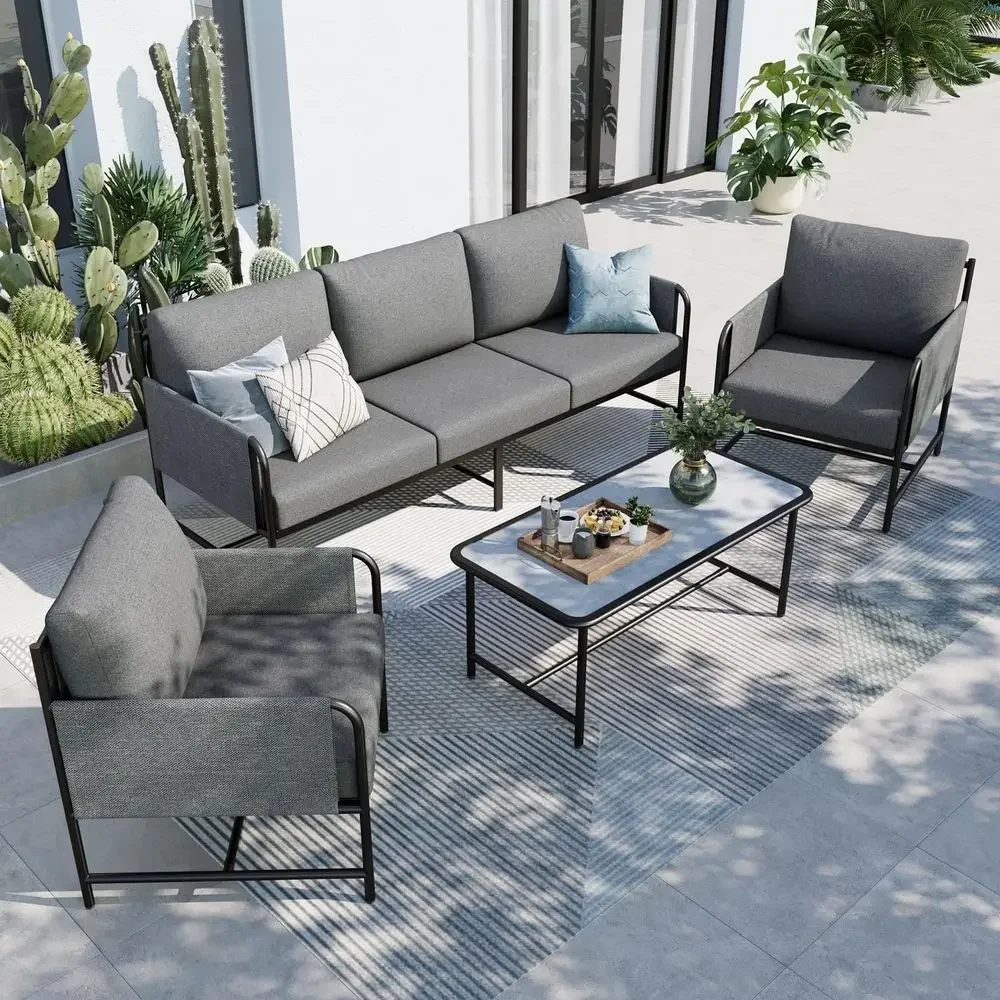 Outdoor Furniture Grey - Ensemble de meubles de patio extérieur