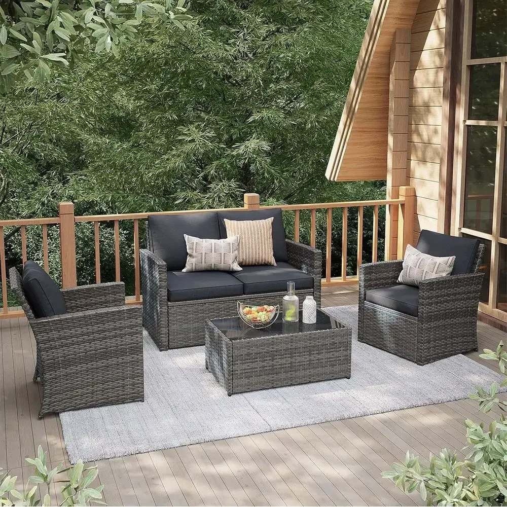 Outdoor Furniture Grey - Ensemble de meubles de patio extérieur