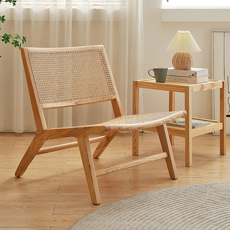 Outdoor Furniture Japanese Style - Fauteuil lounge en osier tressé, style