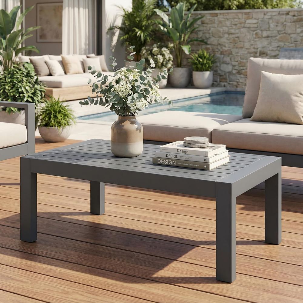 Outdoor Furniture Grey - Table basse d'extérieur, table basse de