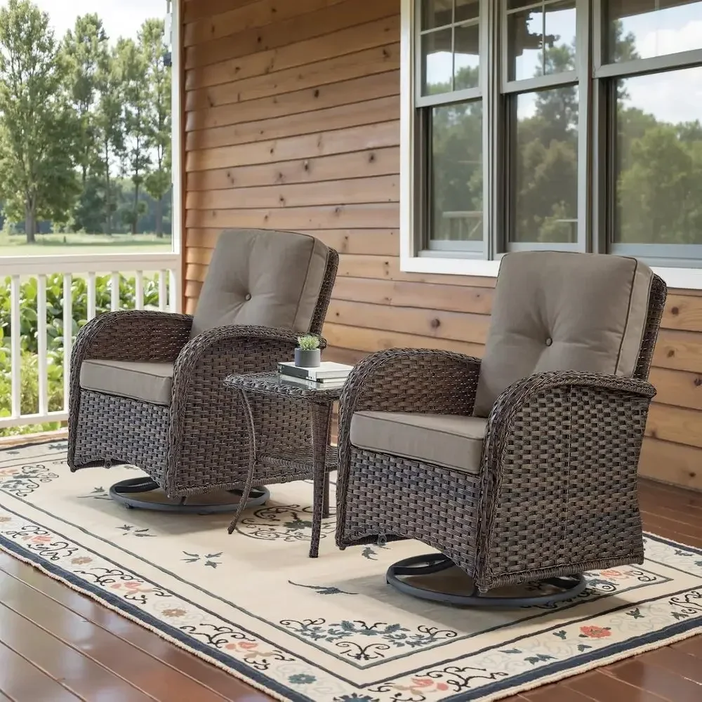 Outdoor Furniture Grey - Ensemble de 2 chaises à bascule