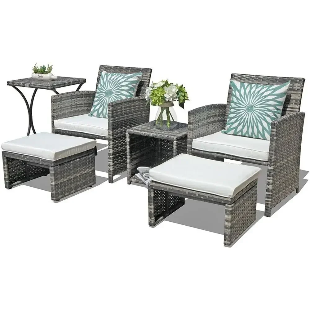 Ensemble de meubles de patio e - Outdoor Furniture Grey avis et prix