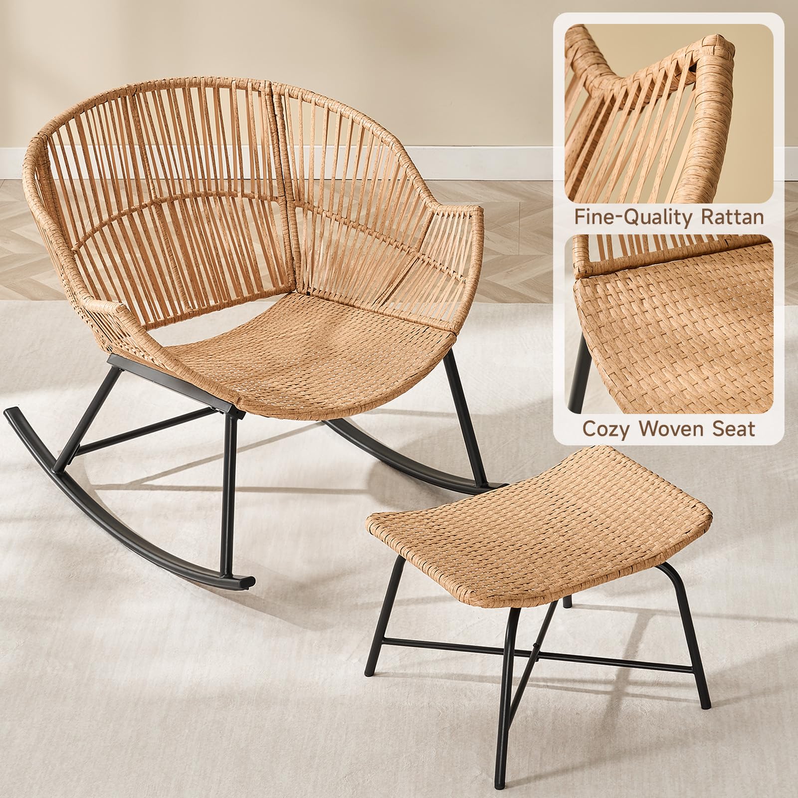 Fauteuil à bascule Papasan en  - Outdoor Furniture Grey avis et prix