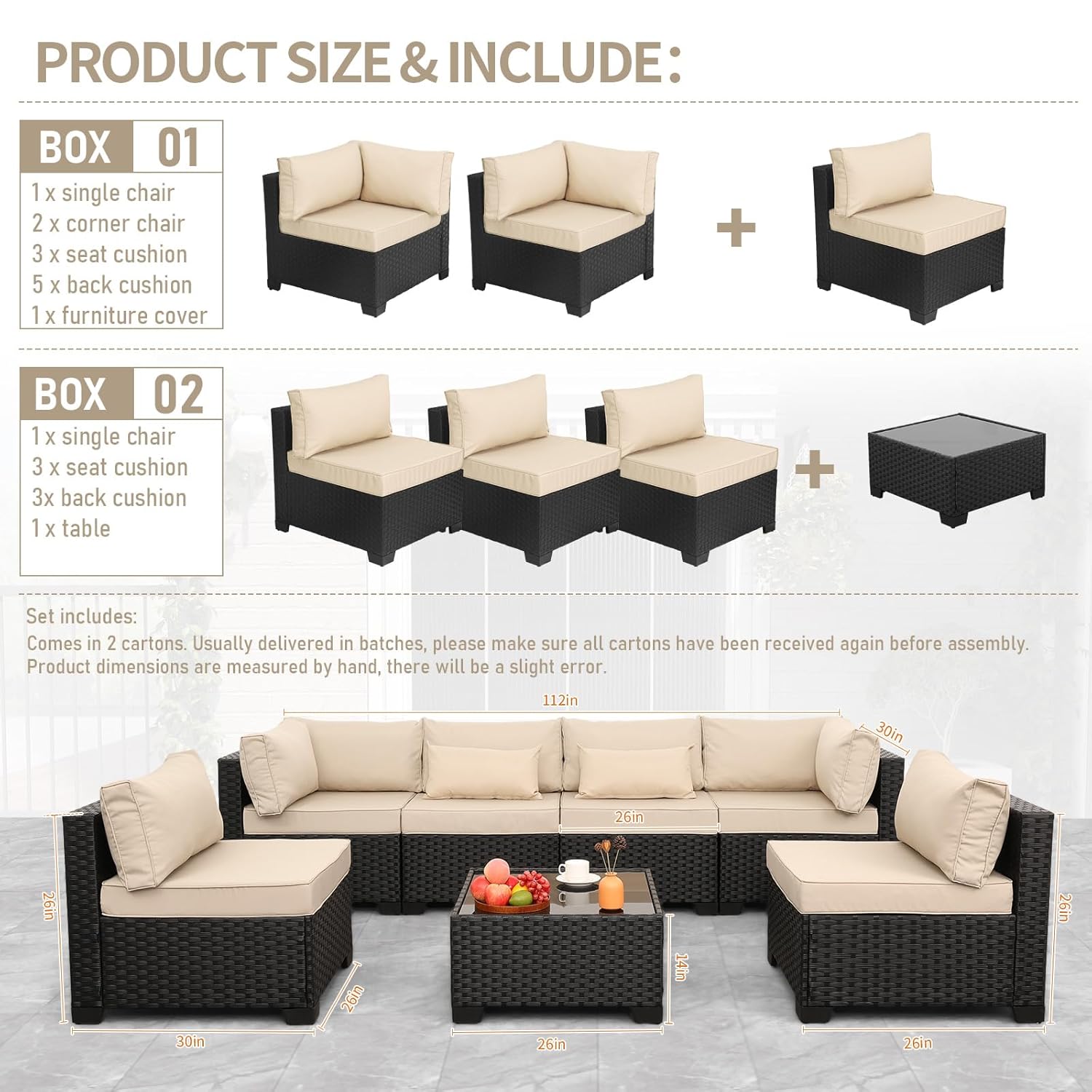 Ensemble de canapé modulable 7 - Outdoor Furniture Rattan avis et prix