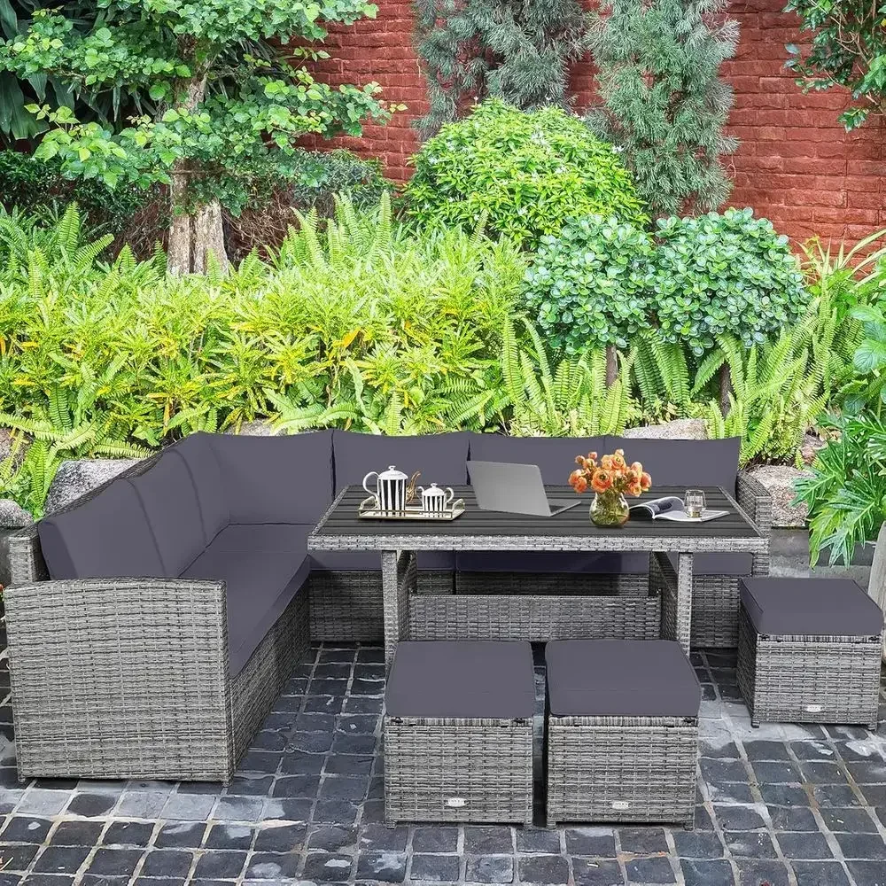 Ensemble de meubles de patio e - Outdoor Furniture Grey avis et prix