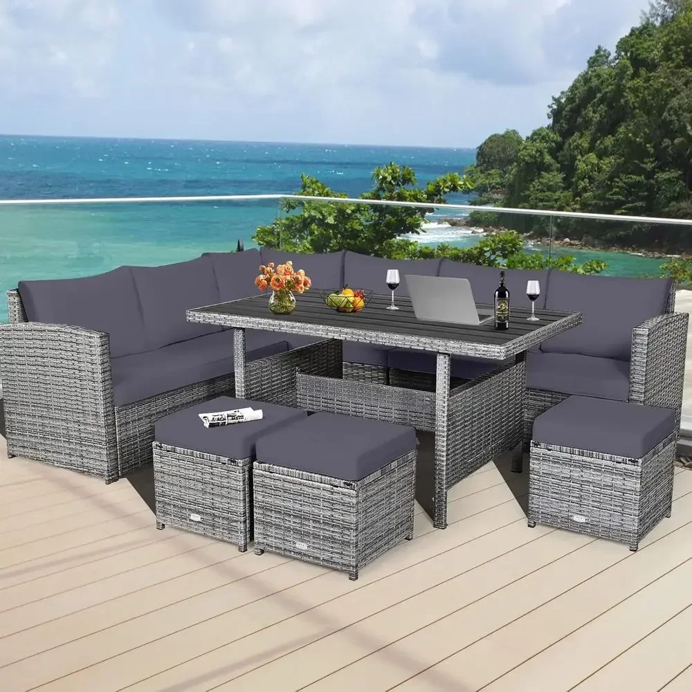 Ensemble de meubles de patio e - Outdoor Furniture Grey avis et prix
