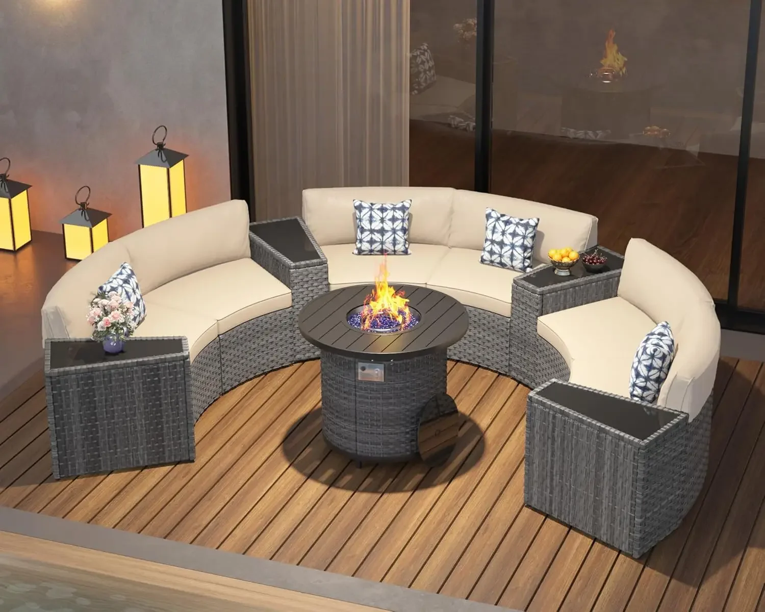 l Ensemble de meubles de patio - Outdoor Furniture And Fire Pit avis et prix