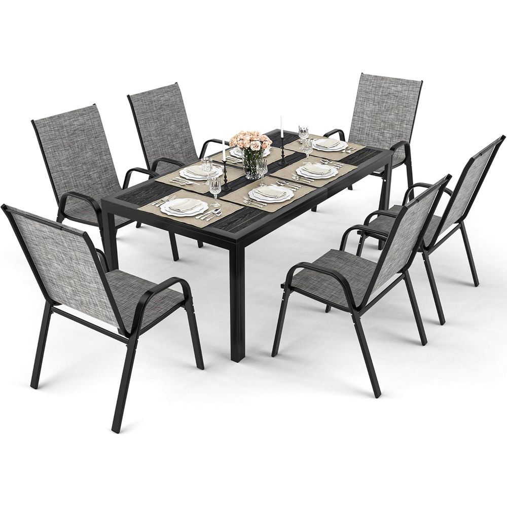 Ensemble de salle à manger d'e - Outdoor Furniture Grey avis et prix