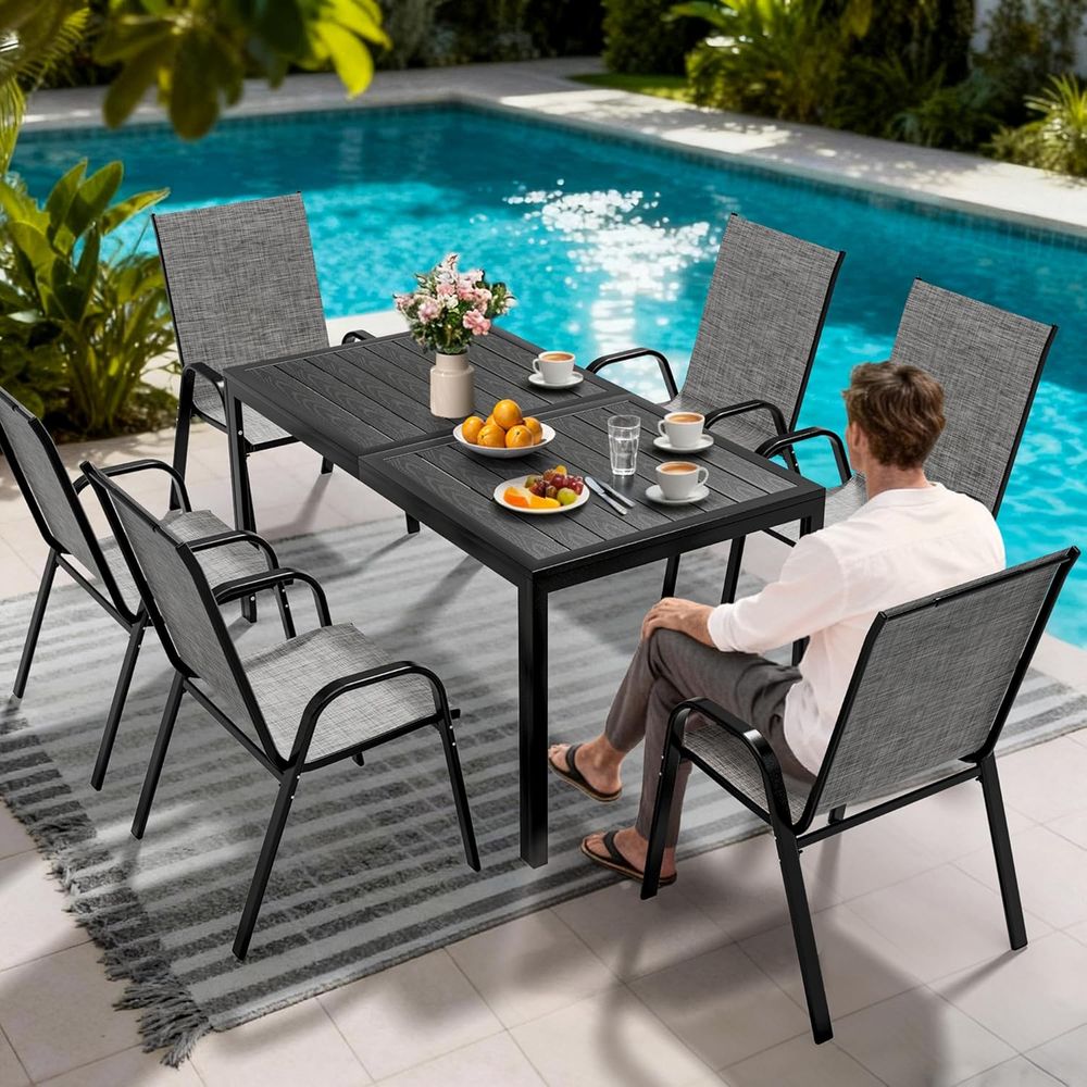Ensemble de salle à manger d'e - Outdoor Furniture Grey avis et prix