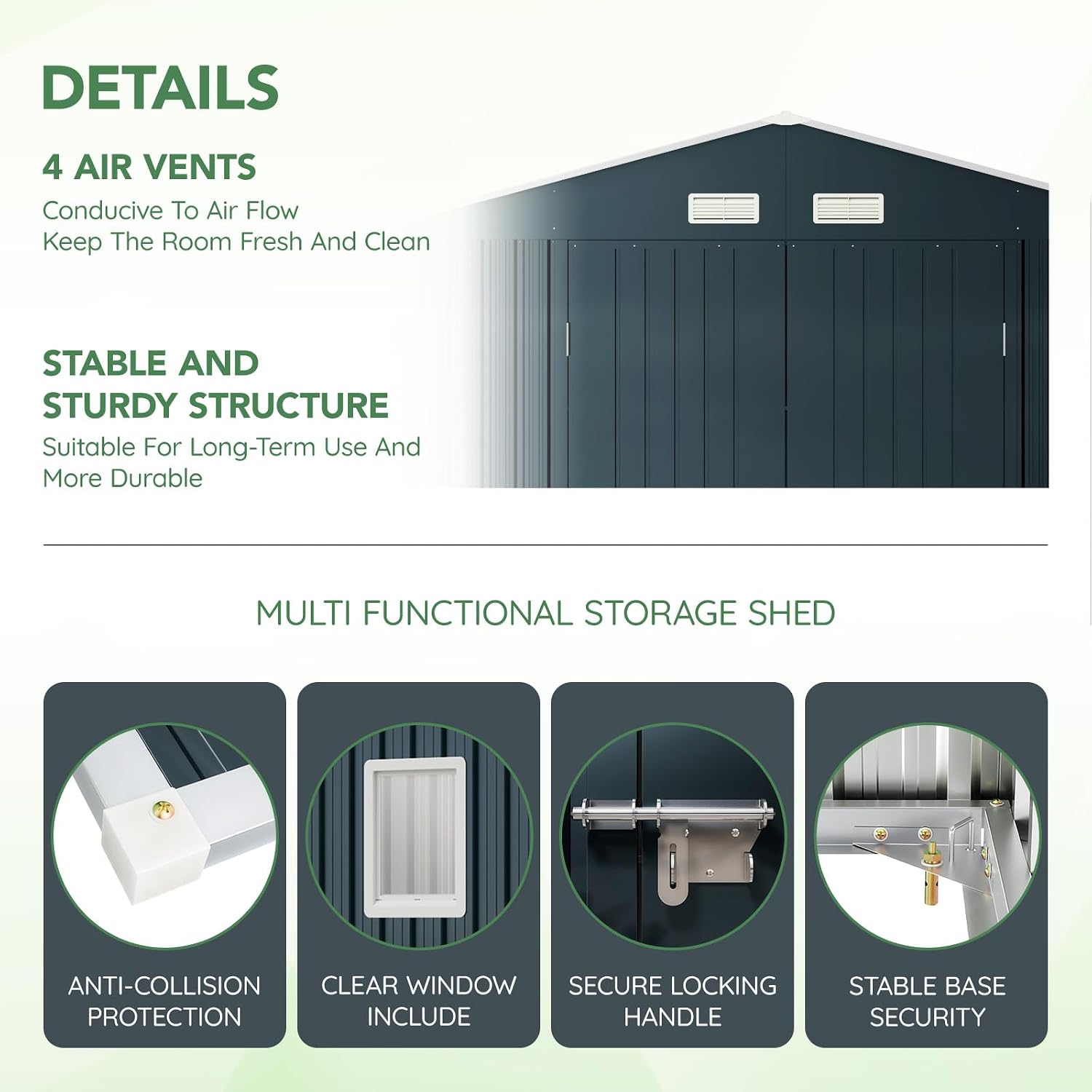 Abri de jardin en acier 10x12x - Outdoor Furniture For Patio avis et prix