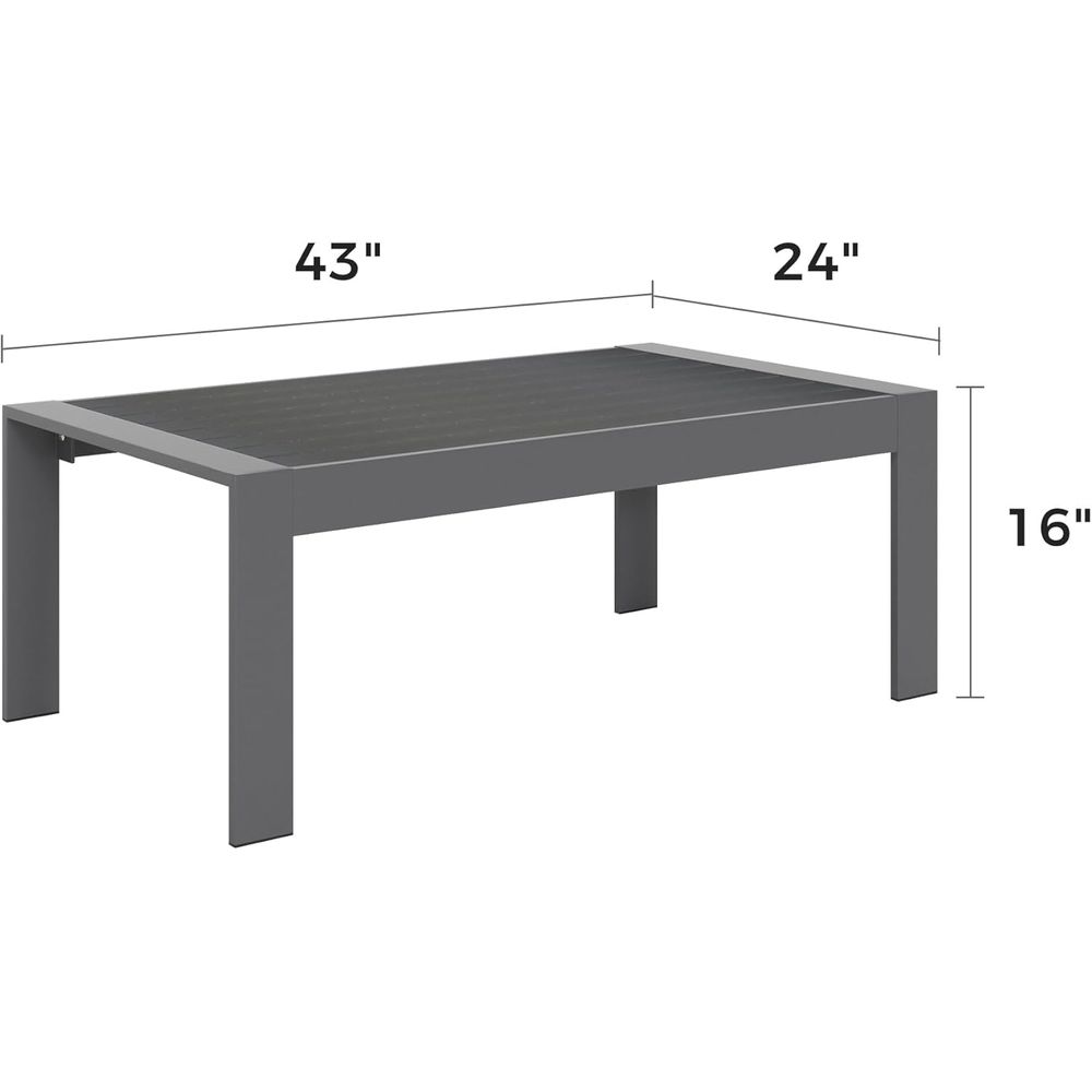 Table basse d'extérieur, table - Outdoor Furniture Grey avis et prix