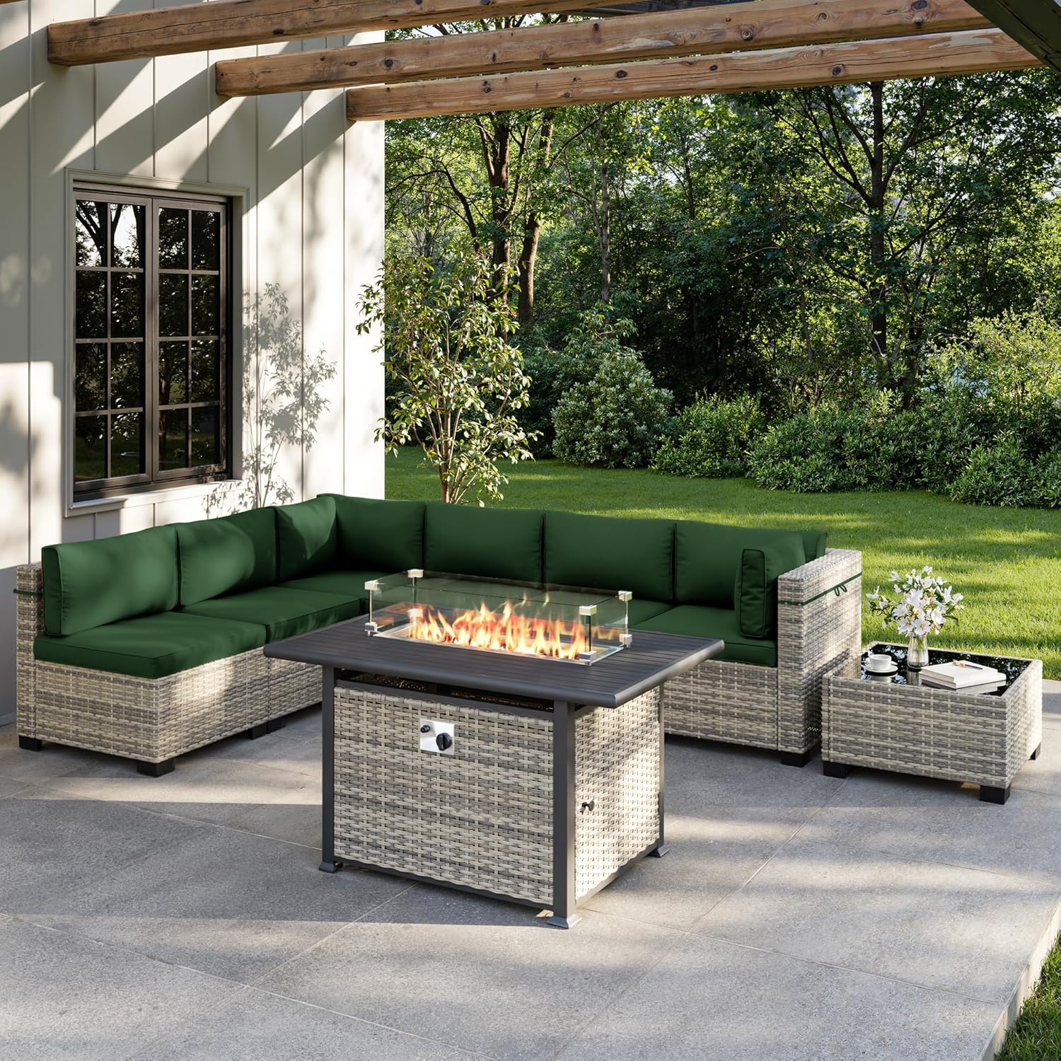 Ensemble de meubles de patio e - Outdoor Furniture And Fire Pit avis et prix