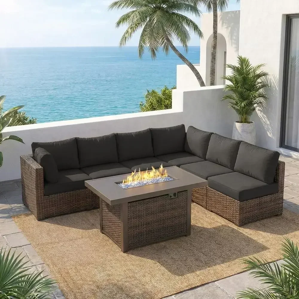 Ensemble de meubles de patio e - Outdoor Furniture And Fire Pit avis et prix